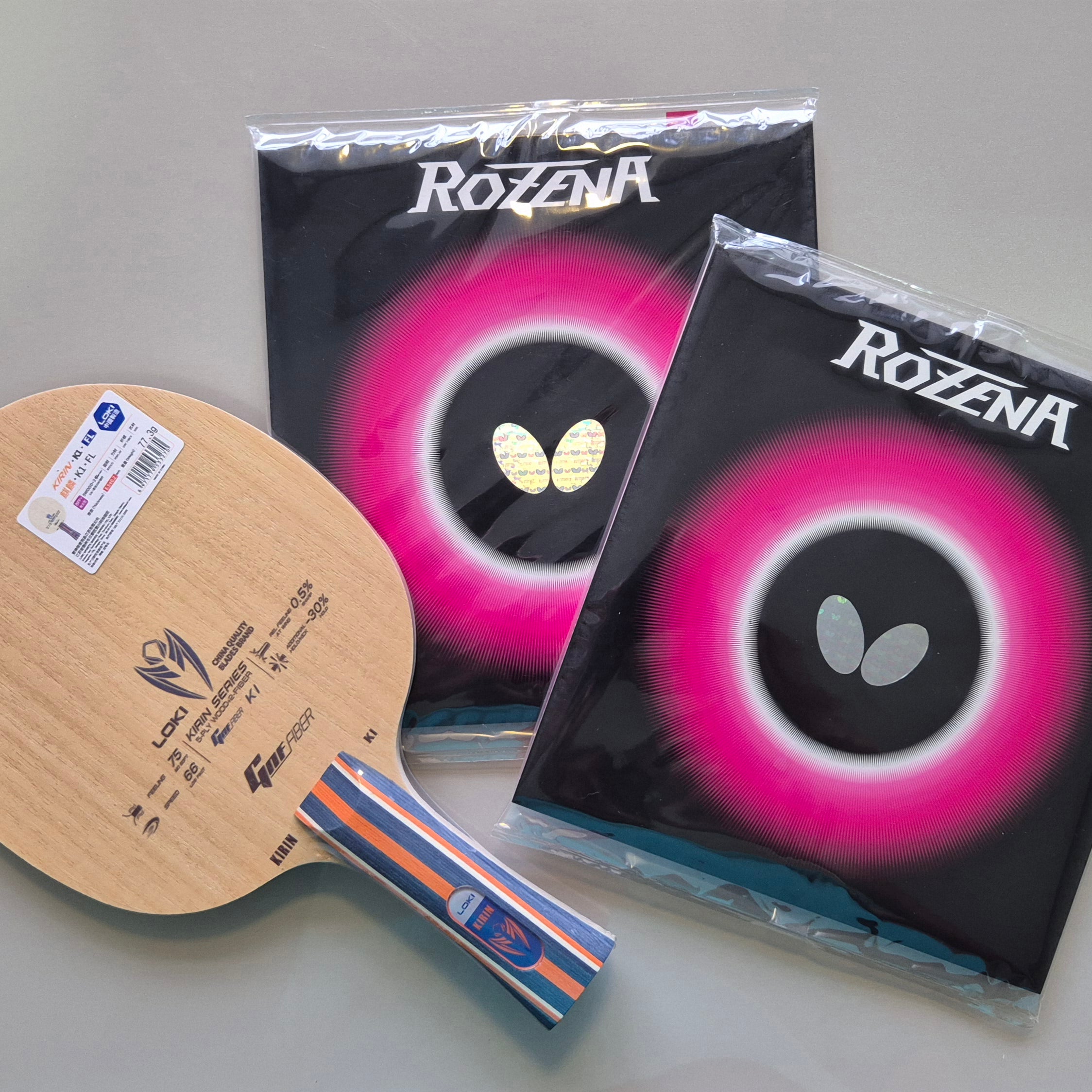Raquete Kit Evolution - Kirin K1 + 02 Rozenas