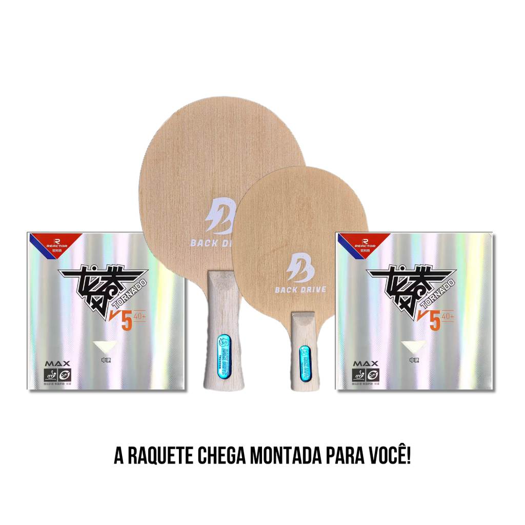 Raquete Kit Evolution - Thunder Backdrive + 02 Reactor Tornado V5 40+