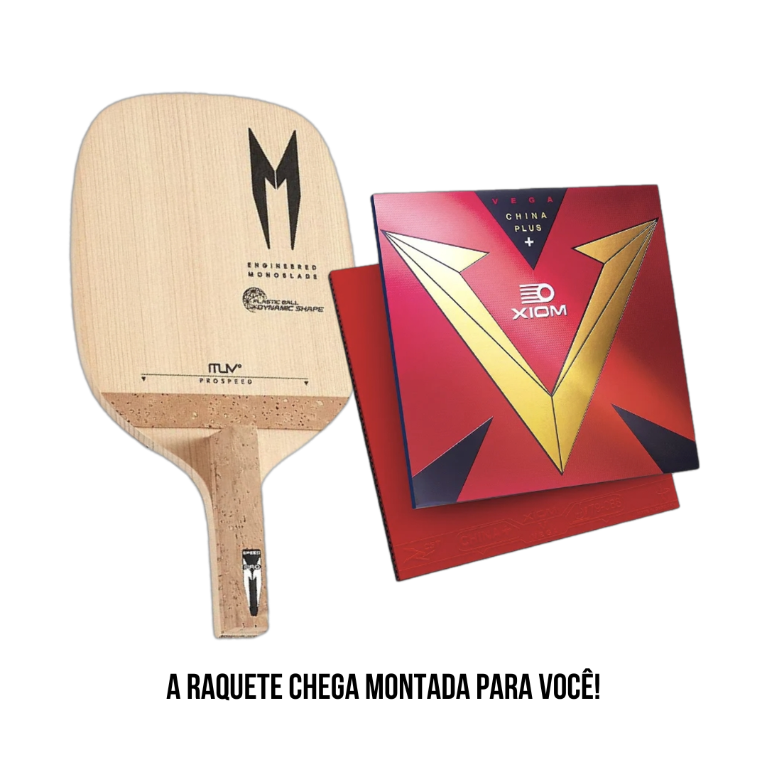 Raquete Kit Elite - Pro Speedy M Power + Vega China Plus