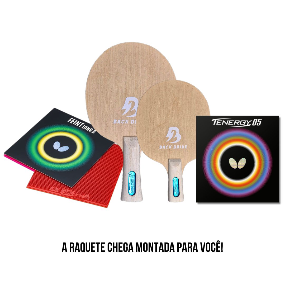 Raquete Kit Evolution - Thunder + Tenergy 05 + Feint Long II OX