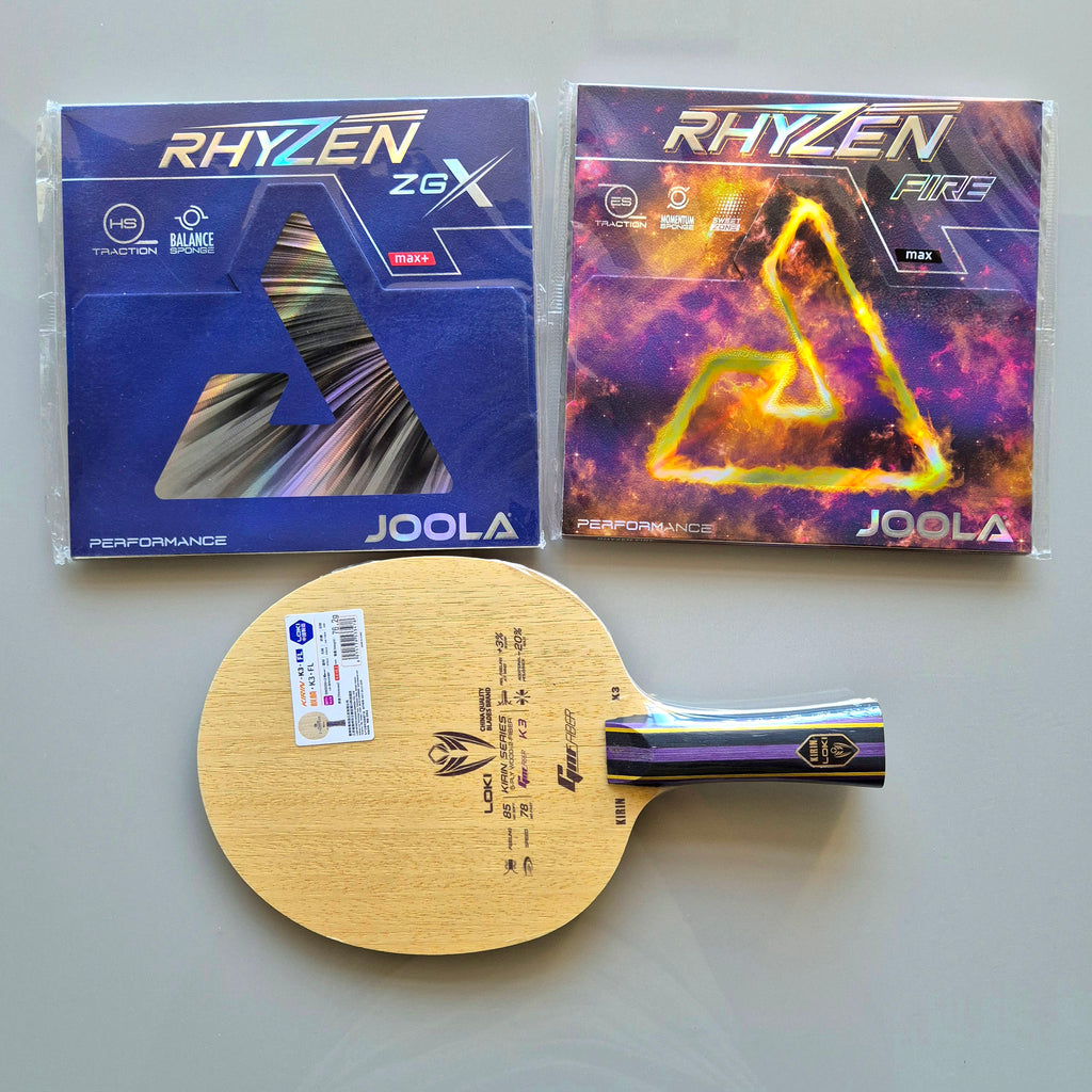 Raquete Kit Elite - Kirin K3 + Rhyzen FIRE + Rhyzen ZGX