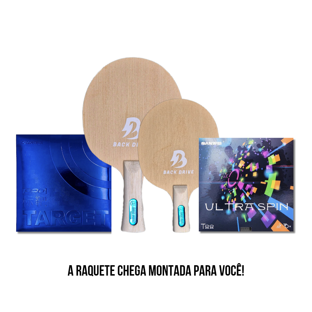 Raquete Kit Elite - Backdrive Thunder + Target PRO Blue + T88 Ultraspin